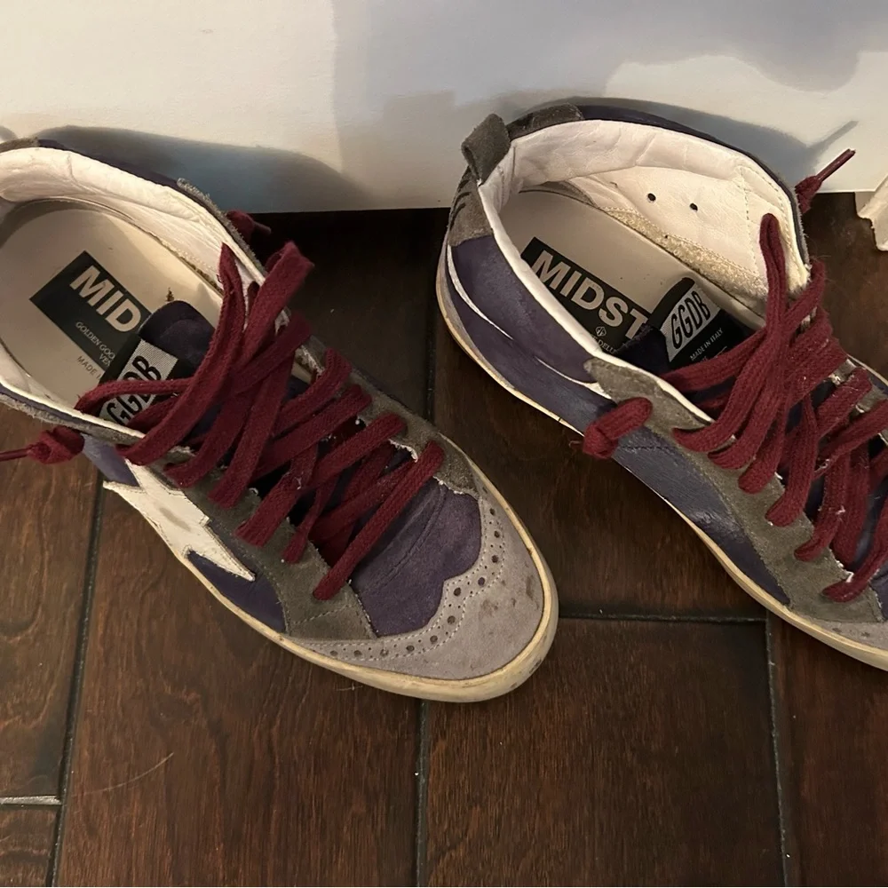 Golden Goose Midstar navy grey and burgundy size 36 - Picture 3 of 9